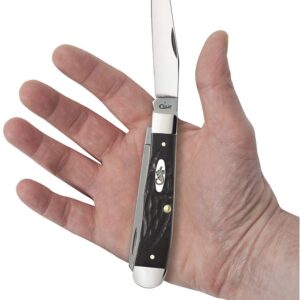 Case WR XX Pocket Knife Rough Black Jigged Synthetic Trapper Item #18221 - (6254 SS) - Length Closed: 4 1/8 Inches