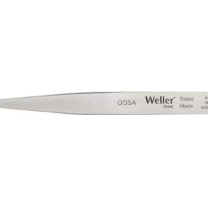 Weller Erem OOSA Stainless Steel Straight Fine Point Anti Magnetic Tweezer, 4.75" Overall Length