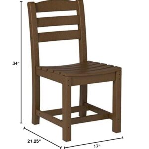 POLYWOOD TD100TE La Casa Café Dining Side Chair, Teak