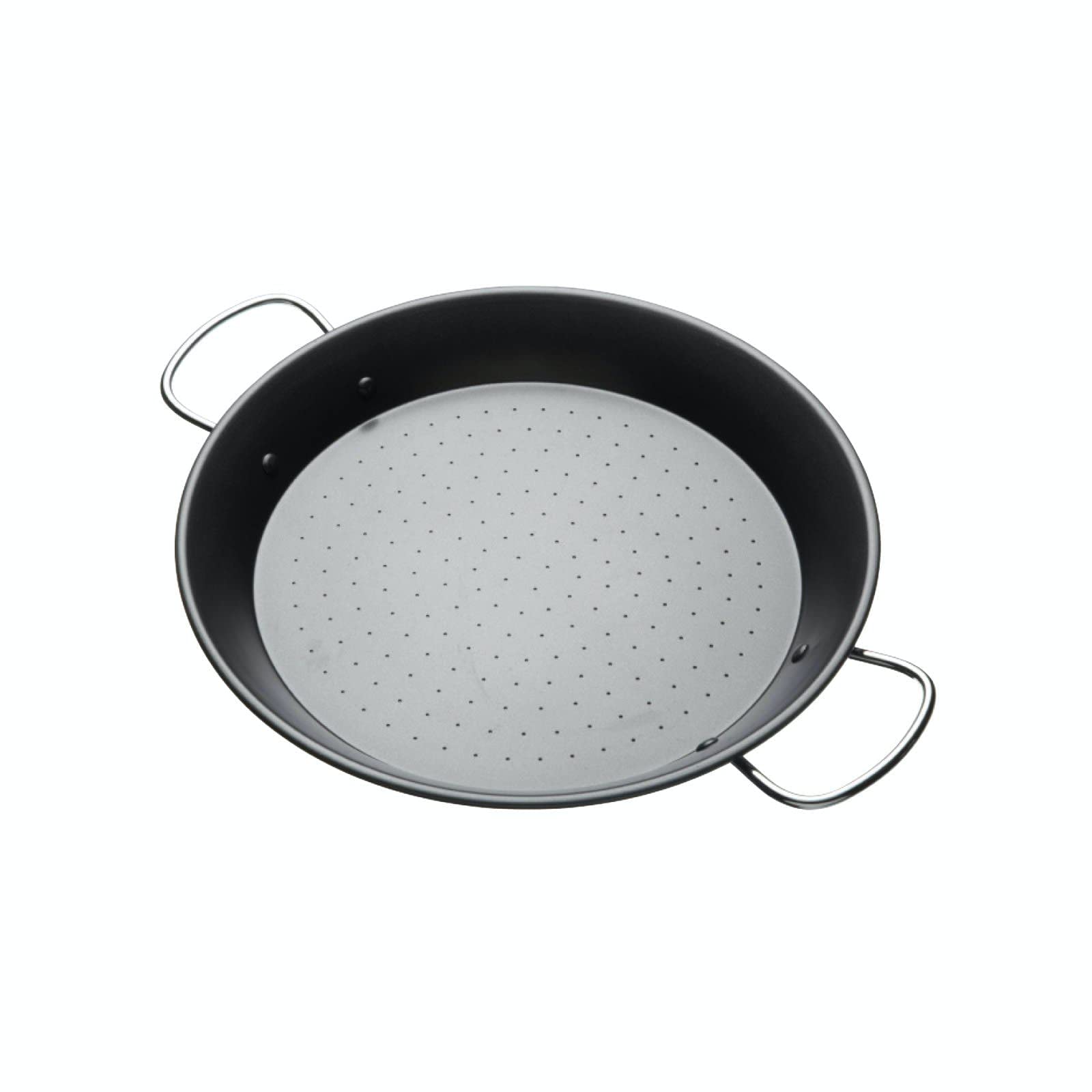 KitchenCraft World of Flavours Paella Pan, Non Stick, Carbon Steel, 32 cm