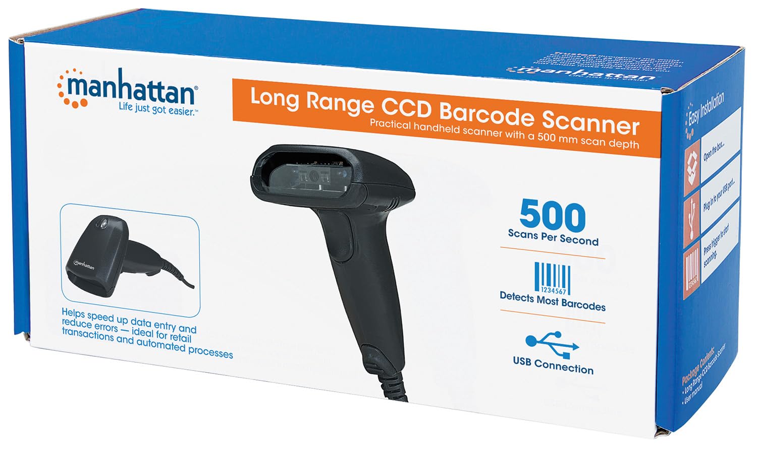 Manhattan 177672 Document Barcode Scanner