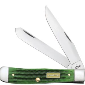 Case WR XX Pocket Knife John Deere Green Trapper Item #15707 - (6254 SS) - Length Closed: 4 1/8 Inches