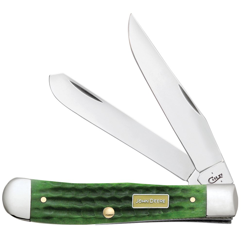 Case WR XX Pocket Knife John Deere Green Trapper Item #15707 - (6254 SS) - Length Closed: 4 1/8 Inches