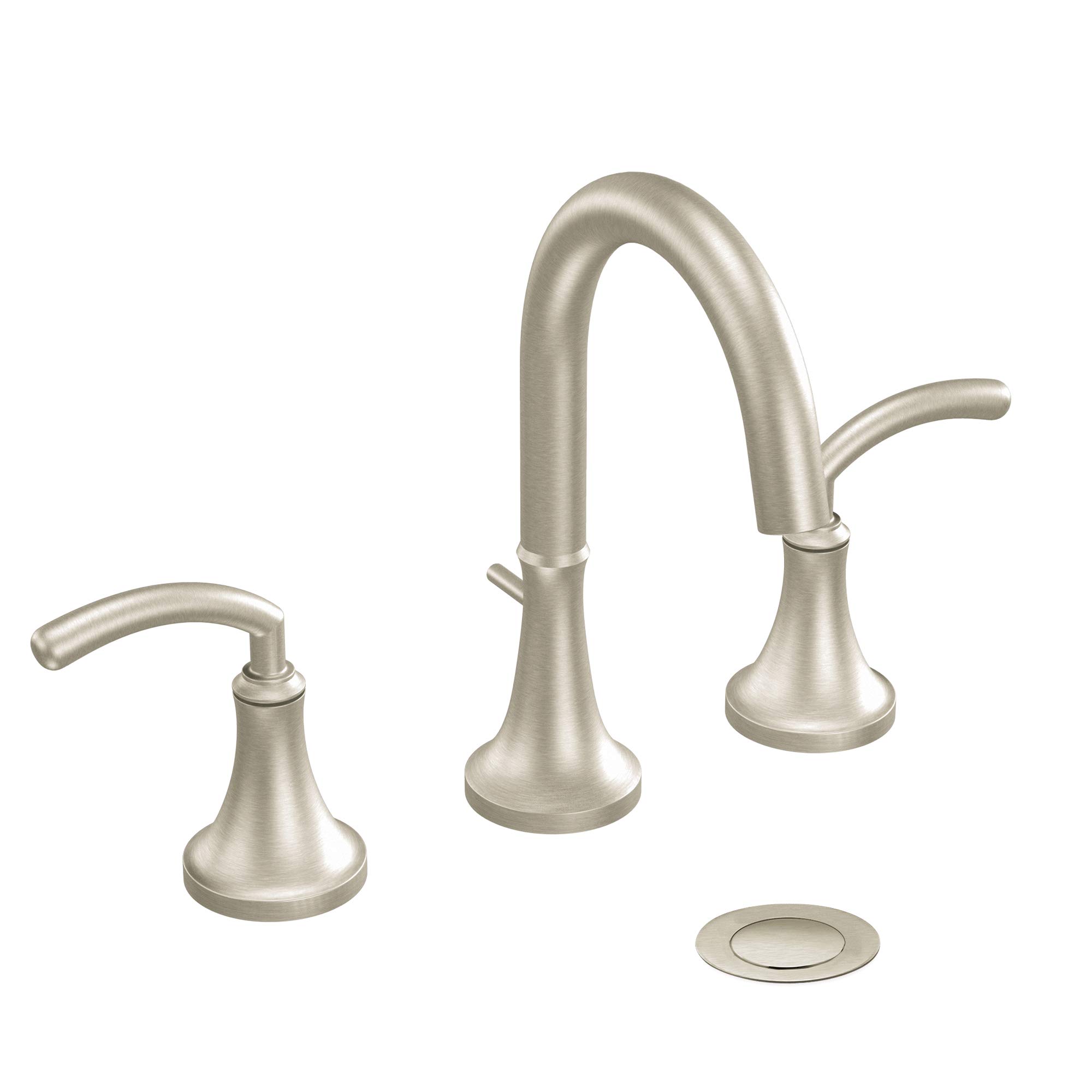 Moen TS6520BN Icon Two-Handle High Arc Bathroom Faucet without Valve, Brushed Nickel