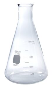 pyrex 2l narrow mouth erlenmeyer flasks with heavy duty rim, 1/pk