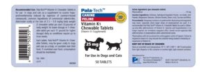 pala-tech vitamin k1 chewable tablets for dogs & cats, 25 mg, 50 tablets by unknown