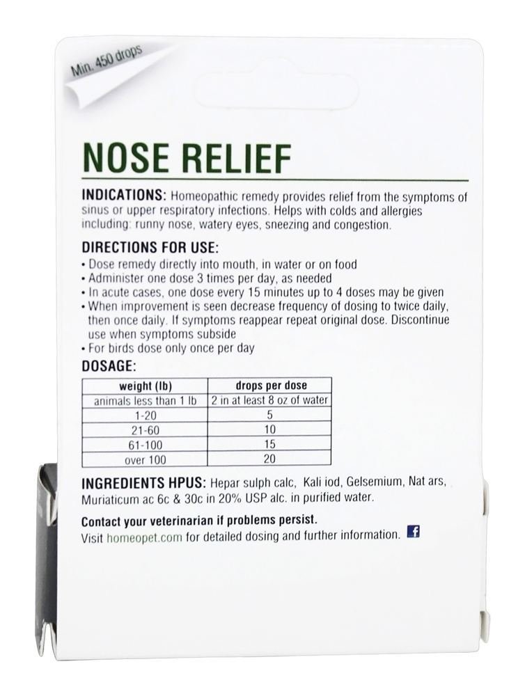 Dog Homeopet Nose Relief