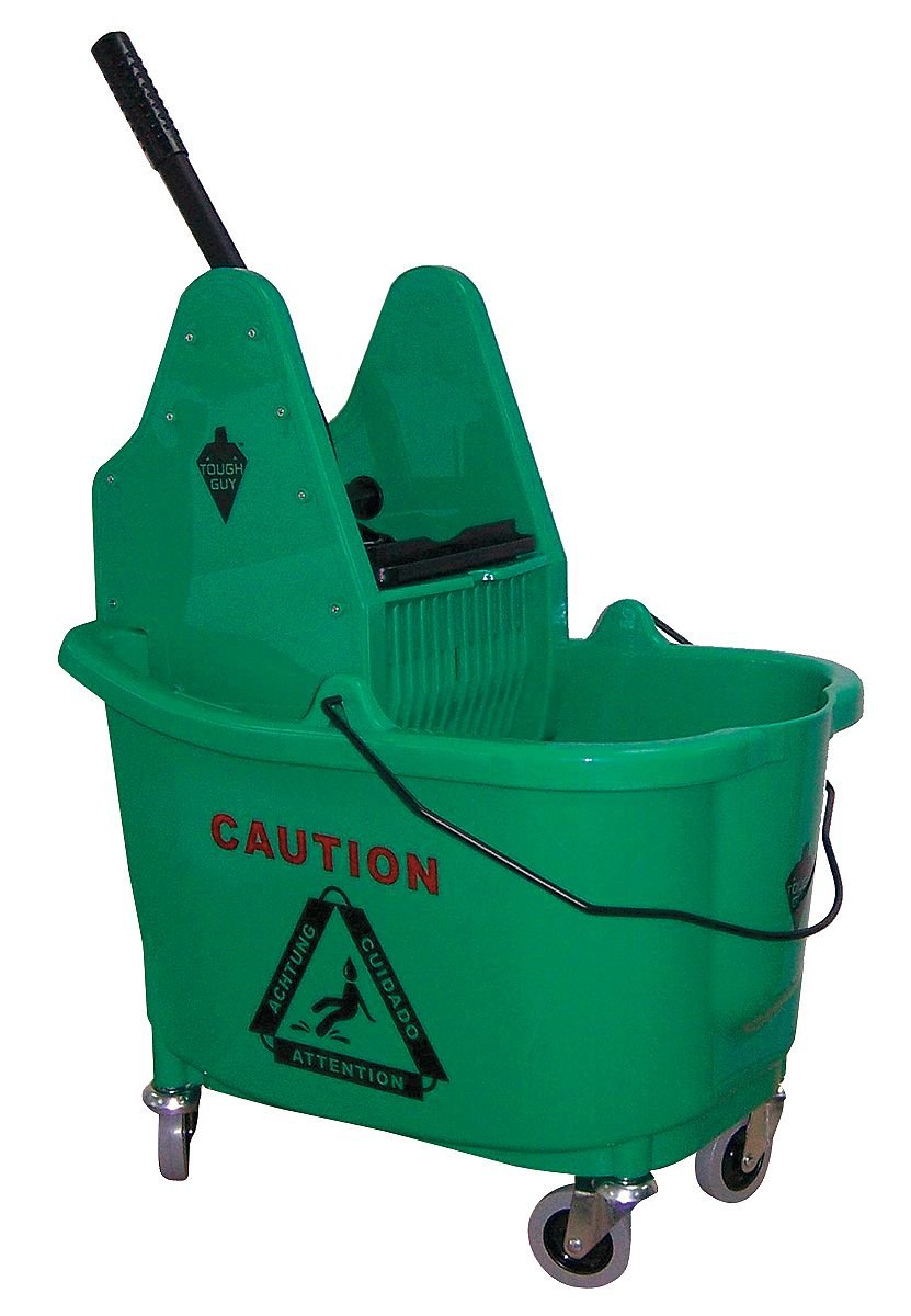 Mop Bucket and Wringer, 8-3/4 gal, Green