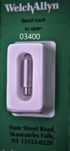 welch allyn bulb for diagnostic otoscope 2.5v eapart no. 03400-u