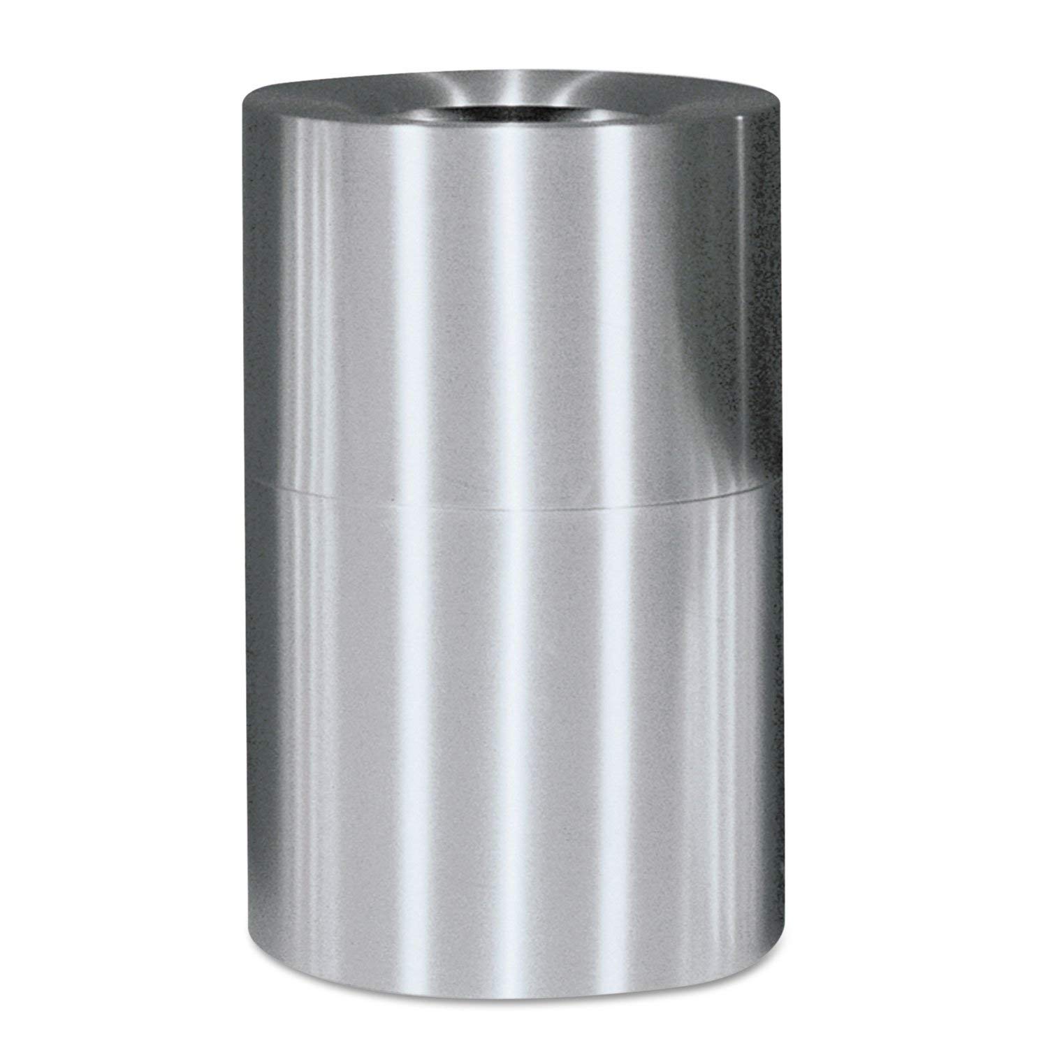 Rubbermaid Commercial Products Atrium Trash Can, 55-Gallon, Silver, Fire-Safe Outdoor/Indoor Trash Container for Malls/Restaurants/Airports