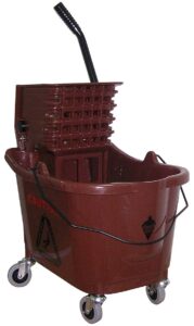 mop bucket and wringer, 8-3/4 gal, brown