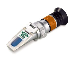 vee gee scientific bx-3 handheld refractometer, with brix scale, 58-92%, +/-0.2% accuracy, 0.20% resolution