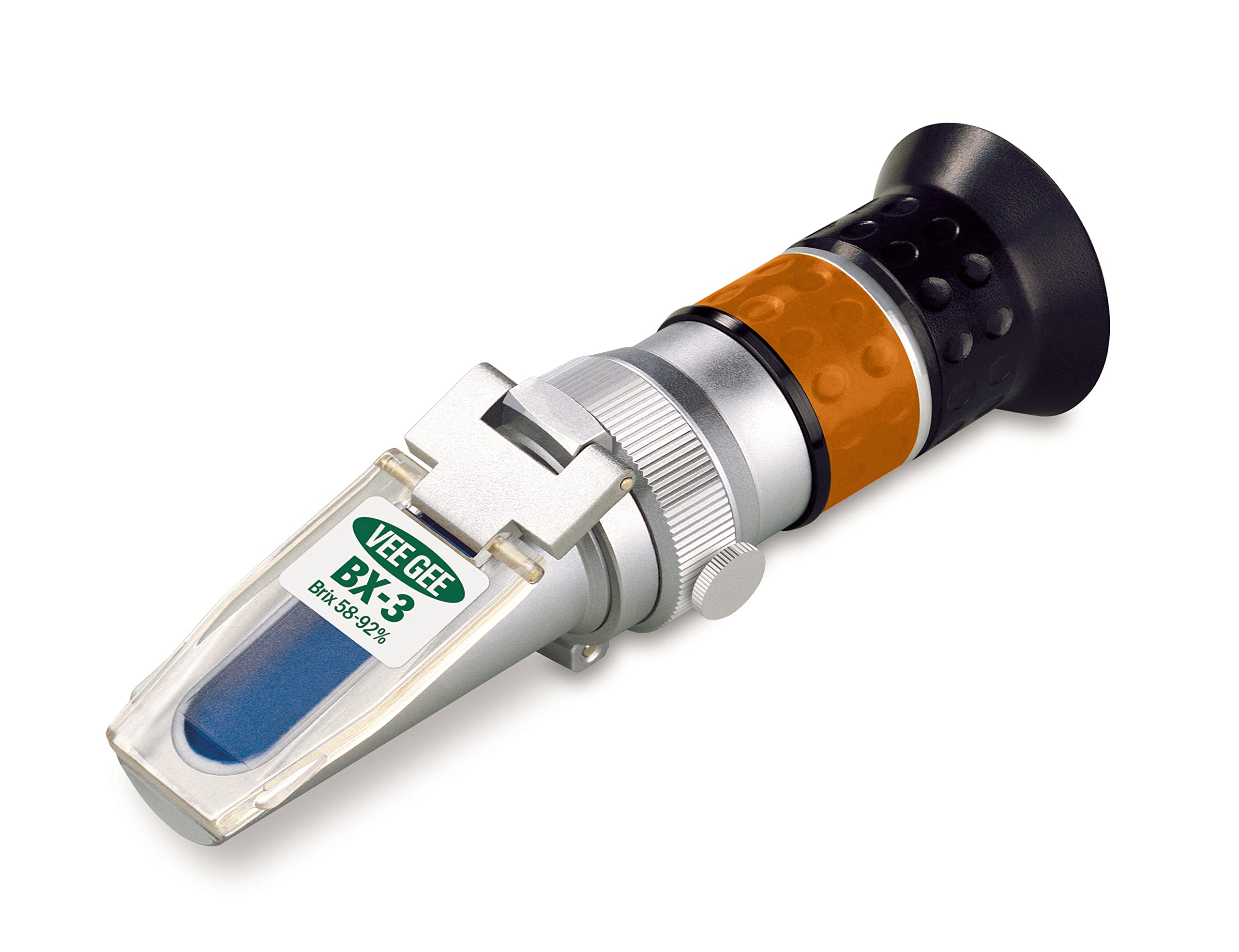 Vee Gee Scientific BX-3 Handheld Refractometer, with Brix Scale, 58-92%, +/-0.2% Accuracy, 0.20% Resolution