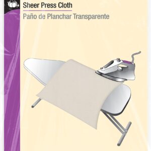 Dritz Sheer, 22" x 30", Silk Organza Press Cloth, 22 x 30-Inch, White