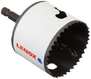 lenox tools hole saw, bi-metal, speed slot, arbored, 2-1/2-inch (1772954)