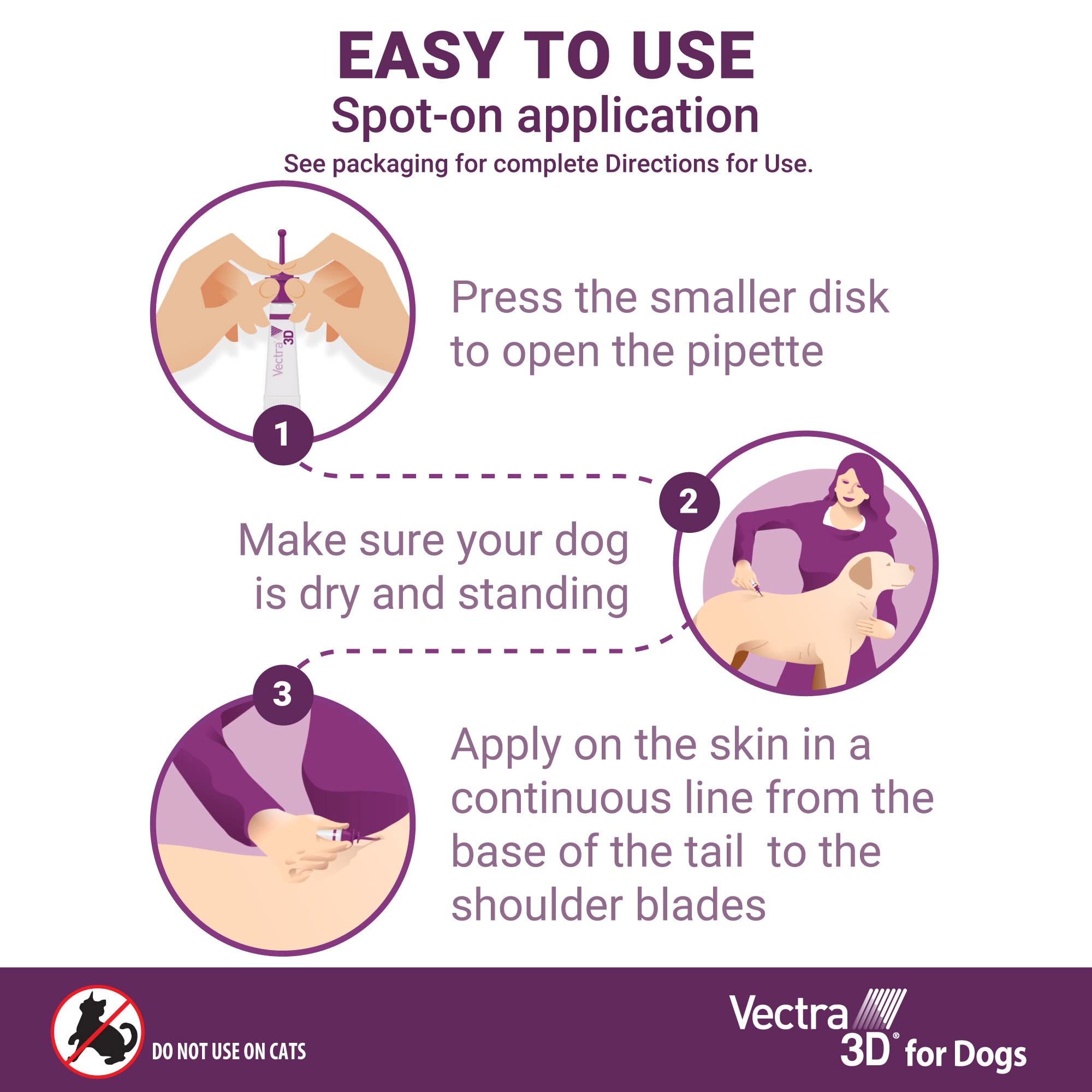 Vectra 3D for Dogs Flea, Tick & Mosquito Treatment & Prevention for Extra Large Dogs (over 95 lbs) , 6 month supply