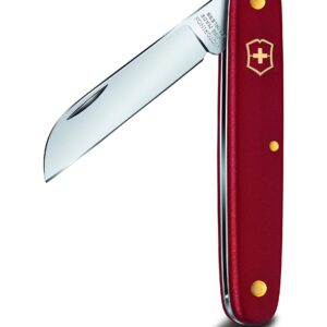 Victorinox 3.9050.B1 Floral Knife Straight Blade Red 55mm Universal Knife for Florists and Gardeners in VX Red 3.7 inches, standard size