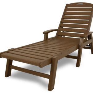 Trex Outdoor Furniture Yacht Club Stackable Chaise Lounger with Arms,Tree House