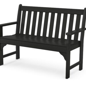 POLYWOOD GNB48BL Vineyard 48" Bench, Black