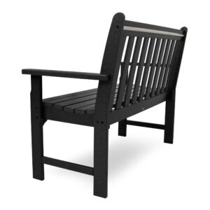 POLYWOOD GNB48BL Vineyard 48" Bench, Black