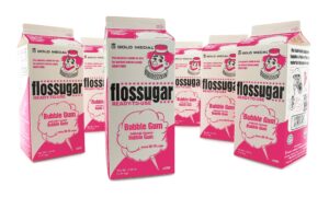 bubble gum flossugar, 6-1/2 gallon cartons / case