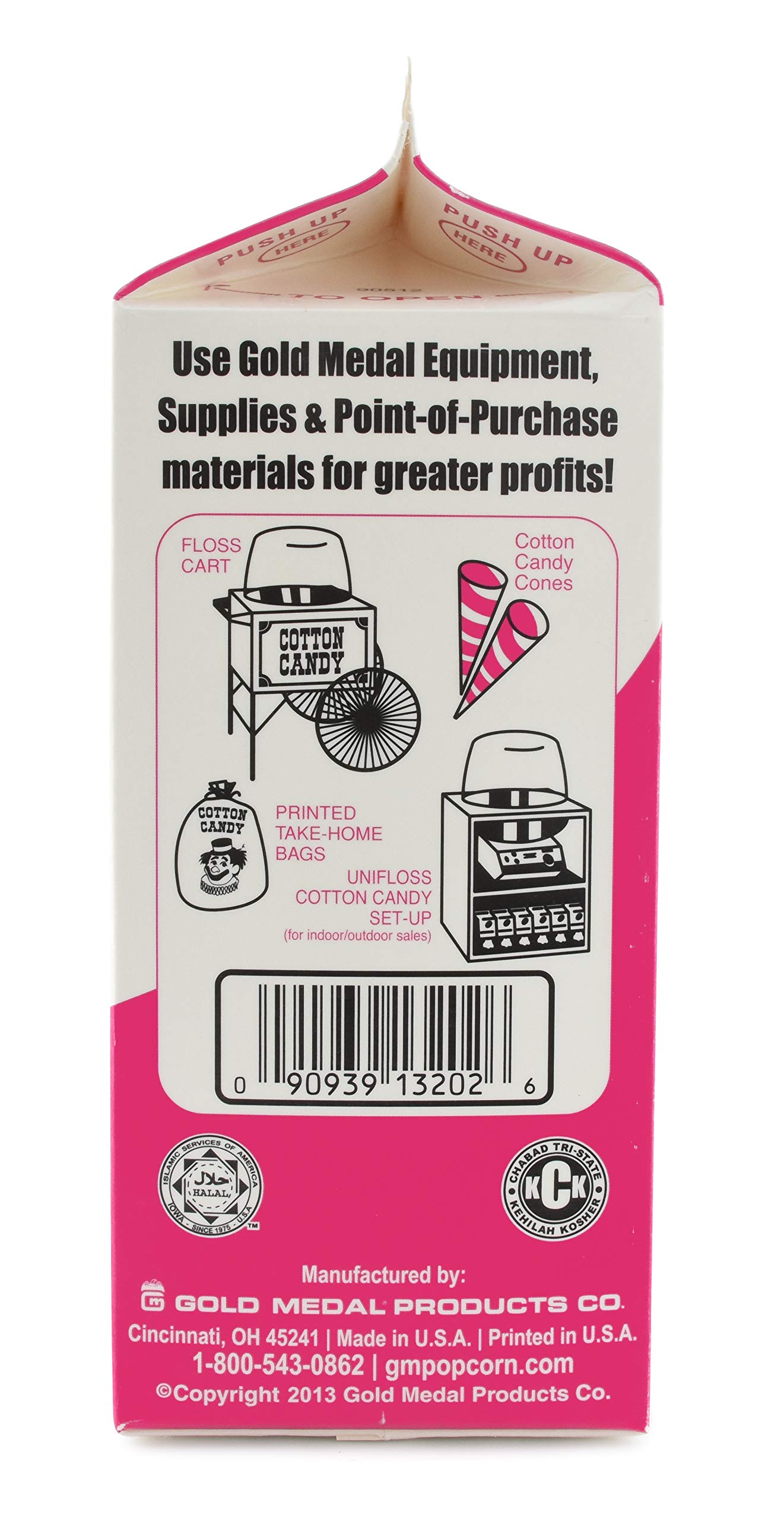 Bubble Gum Flossugar, 6-1/2 Gallon Cartons / Case