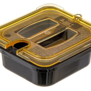 Carlisle FoodService Products 10511U13 StorPlus High Heat Universal Handled Notched Food Pan Lid, Sixth Size, Amber