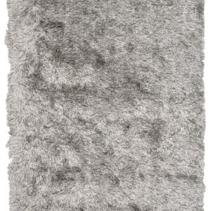 SAFAVIEH Paris Shag Collection Accent Rug - 3' x 5', Silver, Handmade Silken Glam, 2.5-inch Thick Ideal for High Traffic Areas in Entryway, Living Room, Bedroom (SG511-7575)