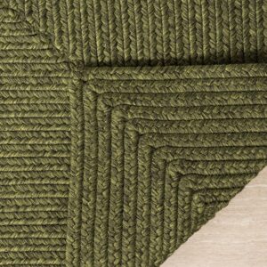 SAFAVIEH Braided Collection 2'3" x 12' Green BRD315A Handmade Country Cottage Reversible Runner Rug