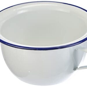 ibili Chamber Pot Blanca 3,5 l of Enamelled Steel, White/Blue, 24 x 24 x 12 cm