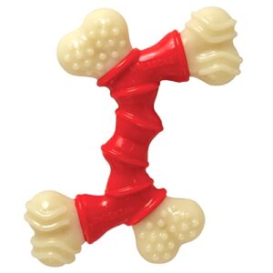 nylabone power chew double bone long lasting chew toy for dogs x-small - up to 15 lbs.