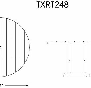 Trex Outdoor Furniture TXRT248VL Monterey Bay Round Dining Table, 48-Inch, Vintage Lantern