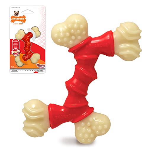 Nylabone Power Chew Double Bone Long Lasting Chew Toy for Dogs X-Small - Up to 15 lbs.