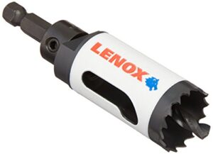 lenox tools hole saw, bi-metal, speed slot, arbored, 1-1/8-inch (1772483)