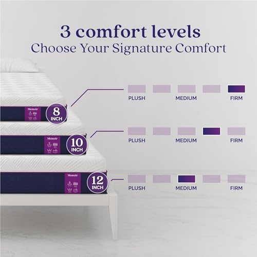 Signature Sleep Memoir 12 Inch Memory Foam Mattress-in-a-Box, Medium, Certipur-US and OEKO-TEX, King