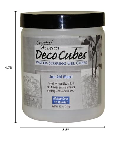 Deco Cubes DC-C10 Clear 10-Ounce Jar