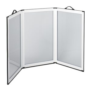 portascreen shower guard, three panel portable and foldable shower splash screen, wet room & bath screen for privacy, 81.5cm x 147.4cm