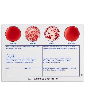 Eldoncard Blood Typing Kit, 5 Test Pack, Know Your Blood Type, Accurate Instant Home Testing, Determine A, O, B, Rhs-D Negative & Positive Groups