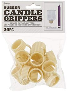 one package of 20 rubber candle grippers for taper candles and candle cups