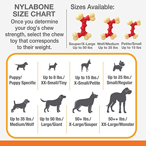 Nylabone Power Chew Double Bone Long Lasting Chew Toy for Dogs X-Small - Up to 15 lbs.