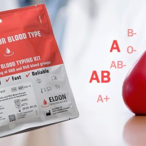 Eldoncard Blood Typing Kit, 5 Test Pack, Know Your Blood Type, Accurate Instant Home Testing, Determine A, O, B, Rhs-D Negative & Positive Groups