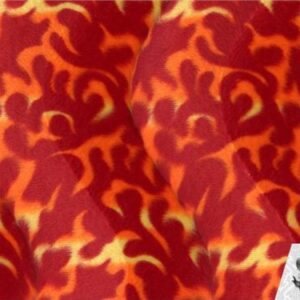 Velboa Fire Flame RED Orange Fabric by The Yard