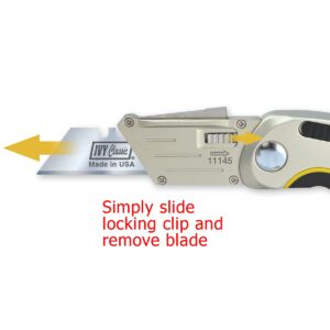 IVY Classic 11145 Hinge-Loc Folding Utility Knife, 1/Card