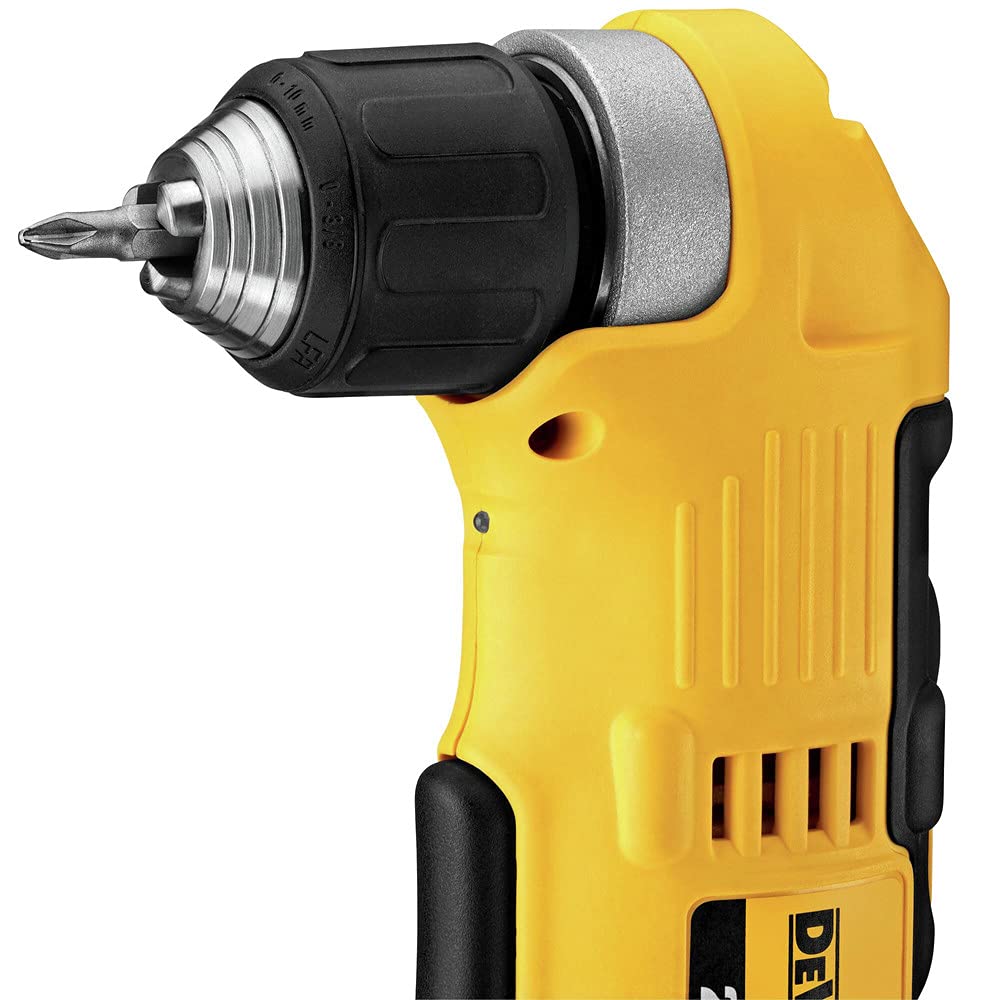 DEWALT DCD740C1 Right Angle Drill Kit, Yellow, 0.5