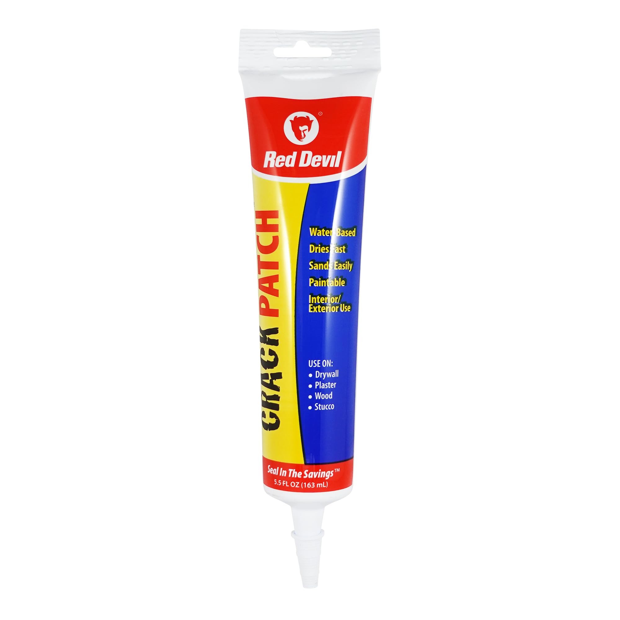 Red Devil 0805 Crack Patch Premium Acrylic Spackling, 5.5 Oz. Squeeze Tube, White