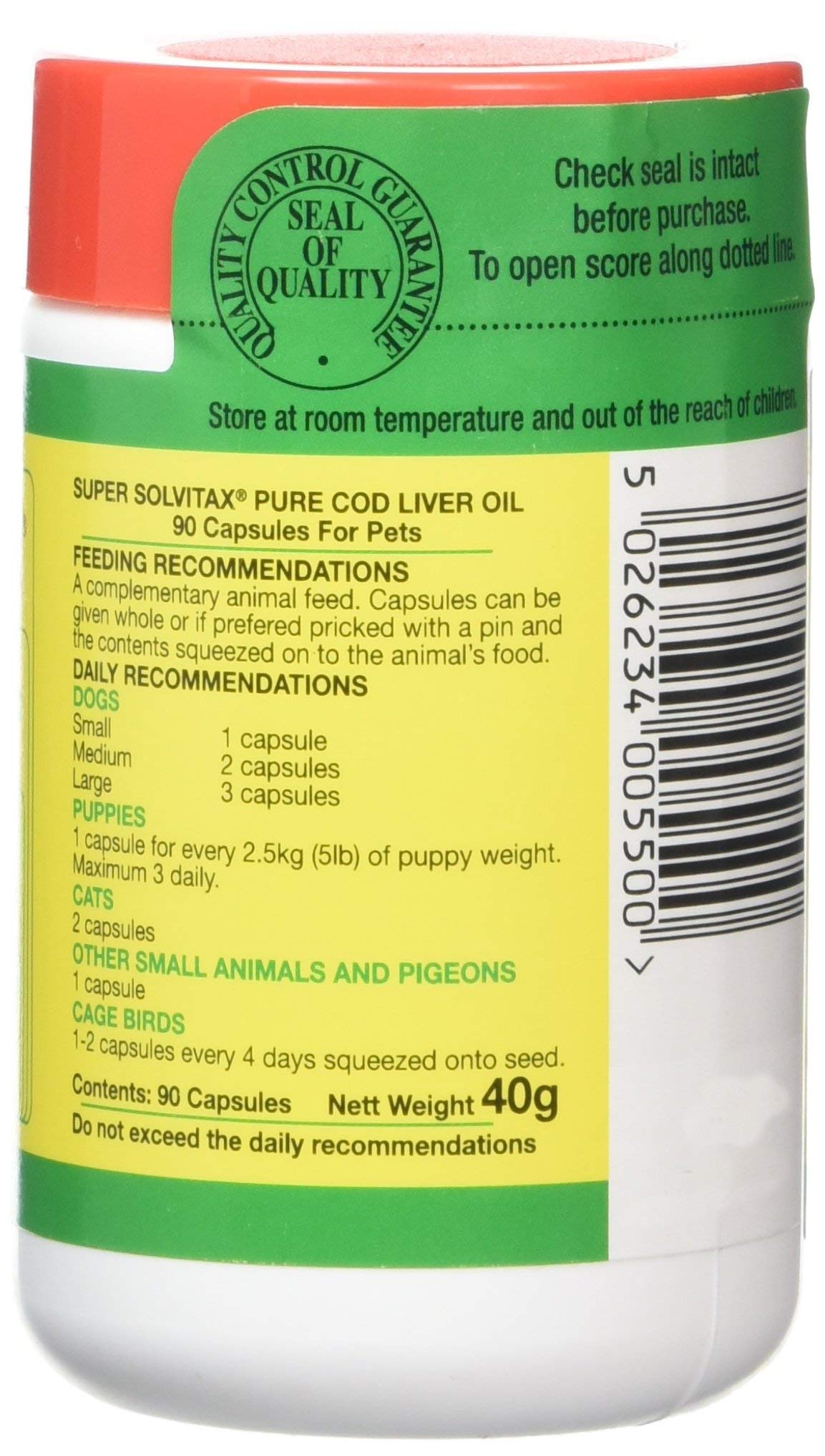 Super Solvitax Pure Cod Liver Oil Capsules, 90 Tablets