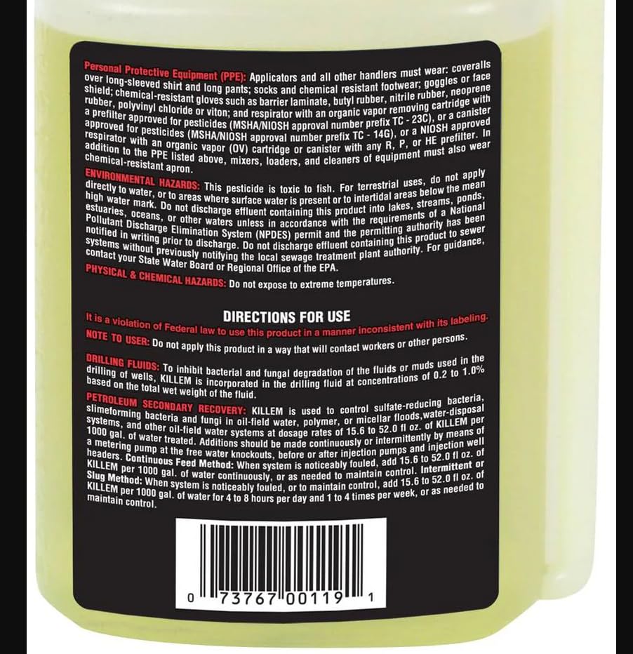 12 Bottles Killem FPPF Bacteria Slime Killer 16 Oz. NEW