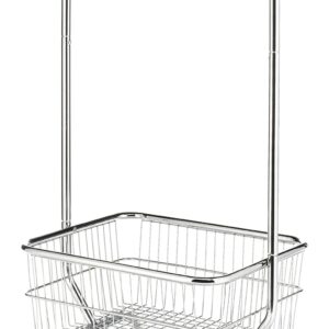 Whitmor Commercial Rolling Laundry Butler with Wire Storage Rack