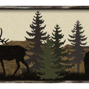 RoomMates York Wallcoverings Lale Forest Lodge Scenic Silhouette Border, Browns