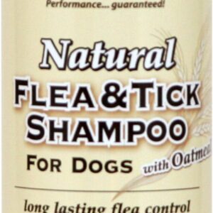 Natural Flea and Tick Shampoo with Oatmeal for Dogs, 16.9-Ounce